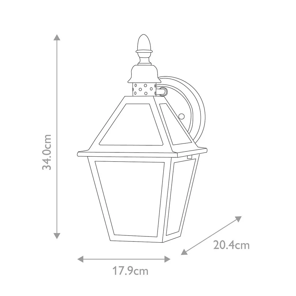 Applique Extérieure E27 60W Verre Noir Polruan Design Robuste IP44