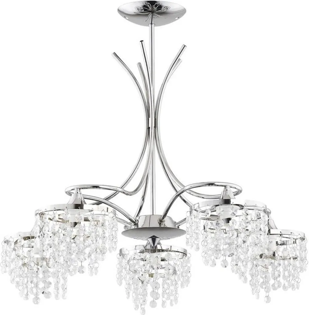 Lustre de plafond en cristal KALIOPA pour salon élégant Alfa 5xE14 10W