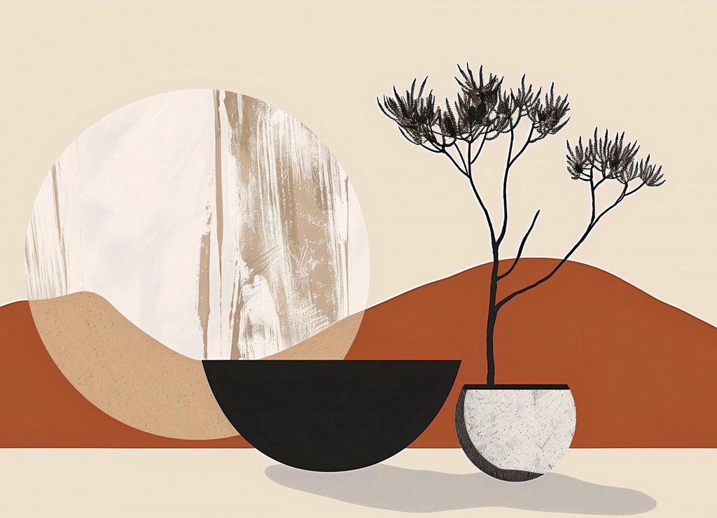 Plakat 18x13cm Abstraktion über den Raum