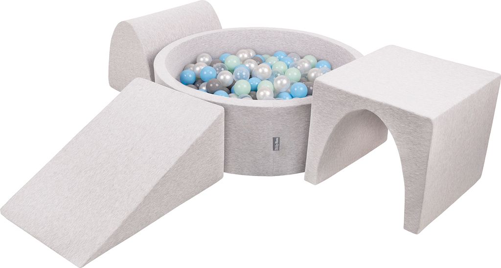 KiddyMoon Mäkké penové ihrisko pre deti s guľatým Obrázok produktu 