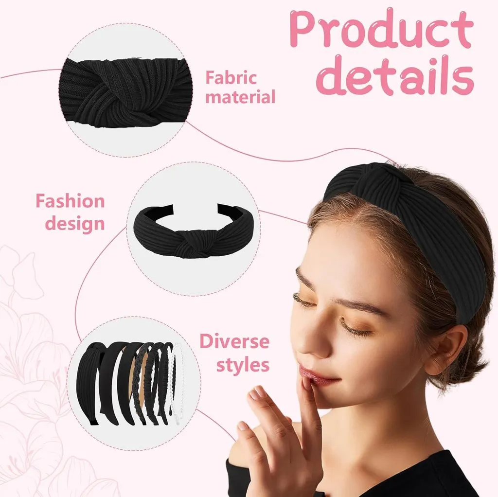 Fasce larghe di perle solide per le donne copricapo per ragazze moda fasce per capelli per il viso carino fasce per capelli femminili accessori per capelli a cerchio per la testa