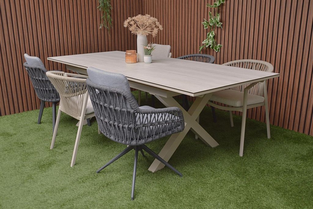 Ausziehtisch Monte Carlo Warmweiß 180–240cm Gartentisch - J4477W