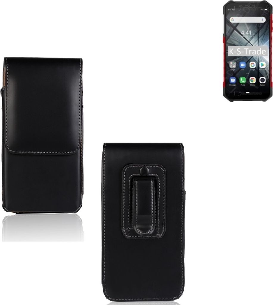 K-S-Trade Gürteltasche für Ulefone Armor X3 Schutz Hülle Handy Hülle mit Magnetverschluss Holster in schwarz