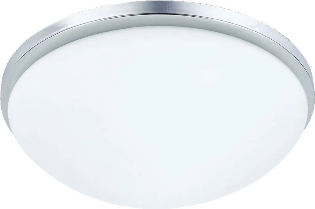 Plafonnier Design pour Chambre et Salon PERI Ø28cm Chrome E27 Dimmable