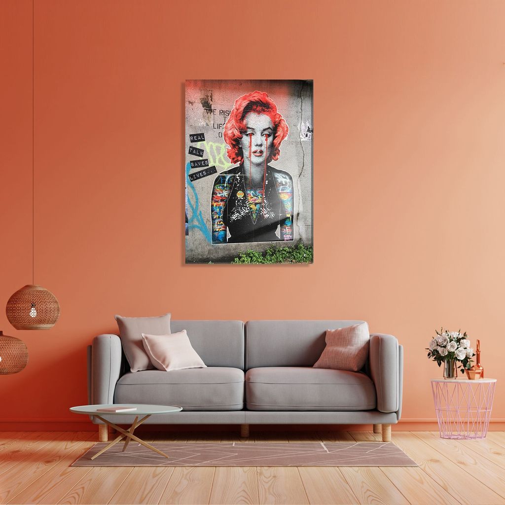 Wallity, UV-627 - 50 x 70, Dekorative Malerei aus gehärtetem Glas, Mehrfarbig, 100 % gehärtetes Glas, 50 x 70 cm