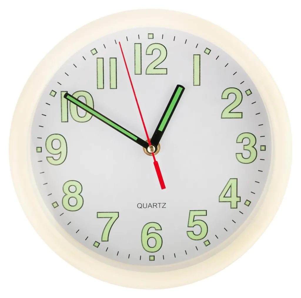 Horloge de chambre lumineuse blanche - Voir l'heure dans l'obscurité