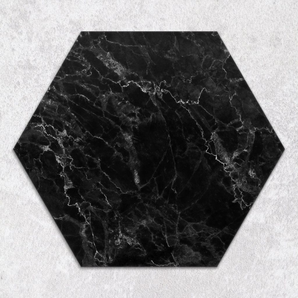 Glas-Herdabdeckplatten Glaskeramikkochfeld-Abdeckung Spritzschutz Glas Hexagon Schneidebrett 40 cm Schwarzer Marmor