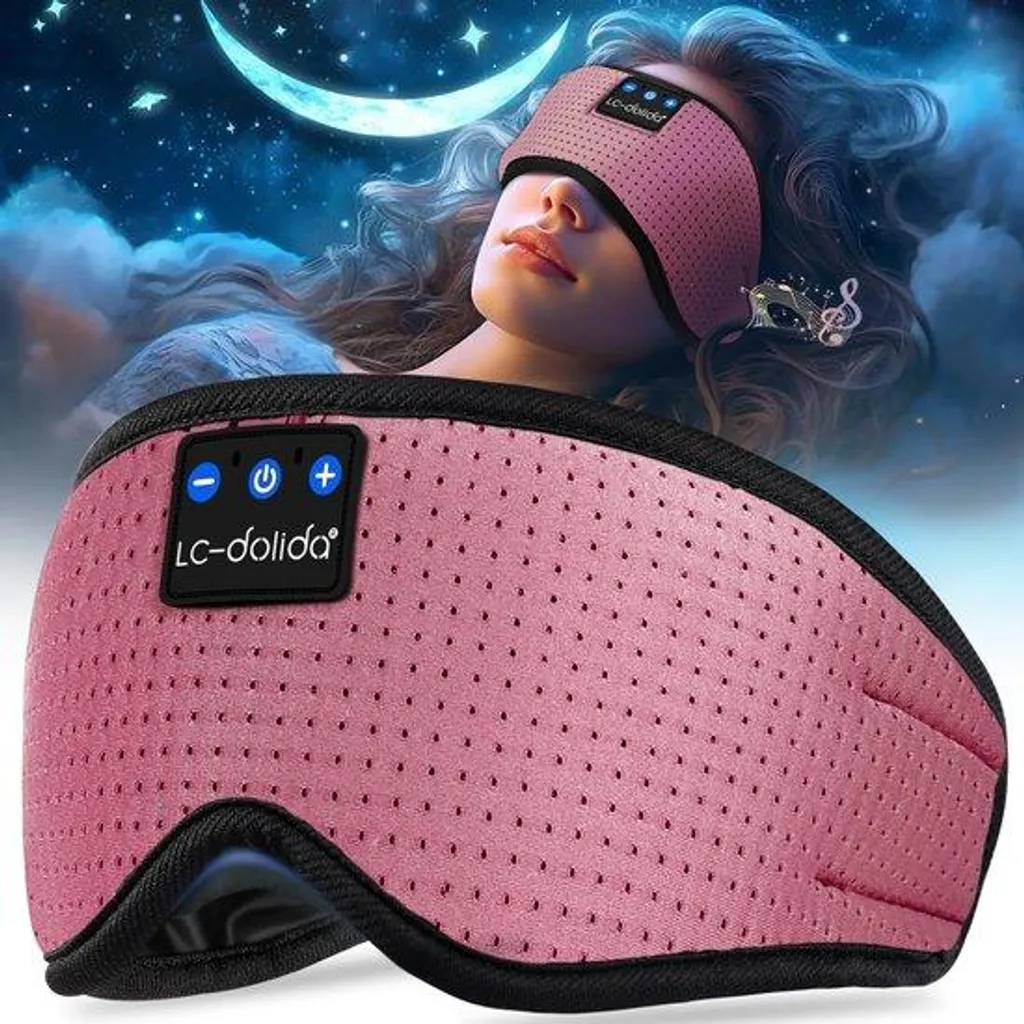 Masque de nuit Bluetooth pour dormir - Casque audio intégré - Gris