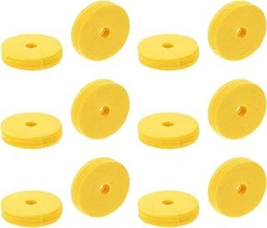 Cuscinetti in Feltro Giallo per Batteria Jazz | 12pz Doppio Strato