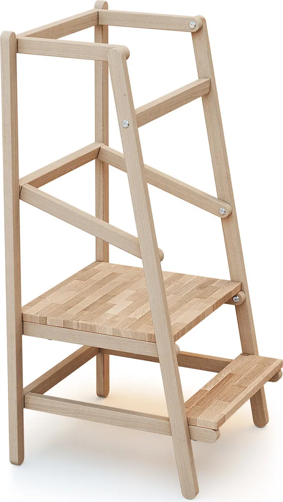 Tour d'observation cuisine enfant WEBABY en bois naturel pour l'éveil
