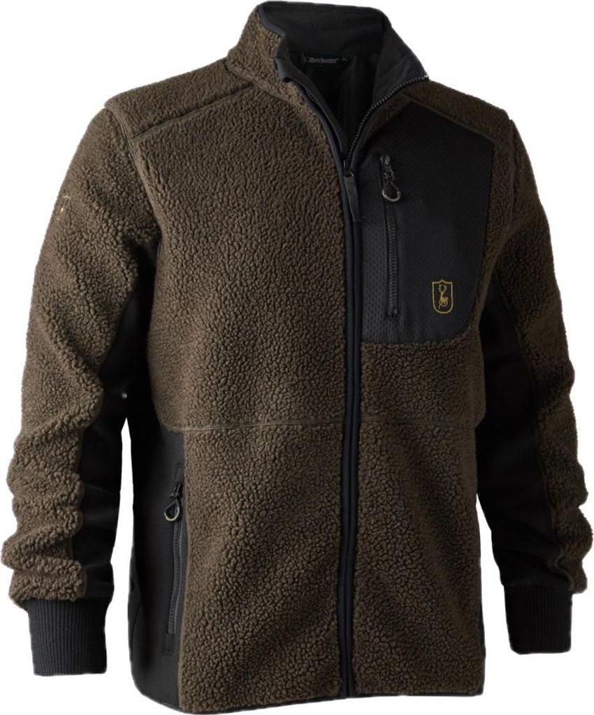 A studio shot of a fleece jacket.