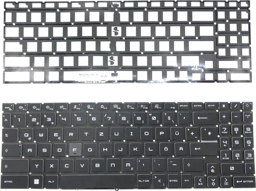 DEUTSCHE - Tastatur Keyboard Weiß Beleuchtung kompatibel für MSI GF66 Katana 12UG-490