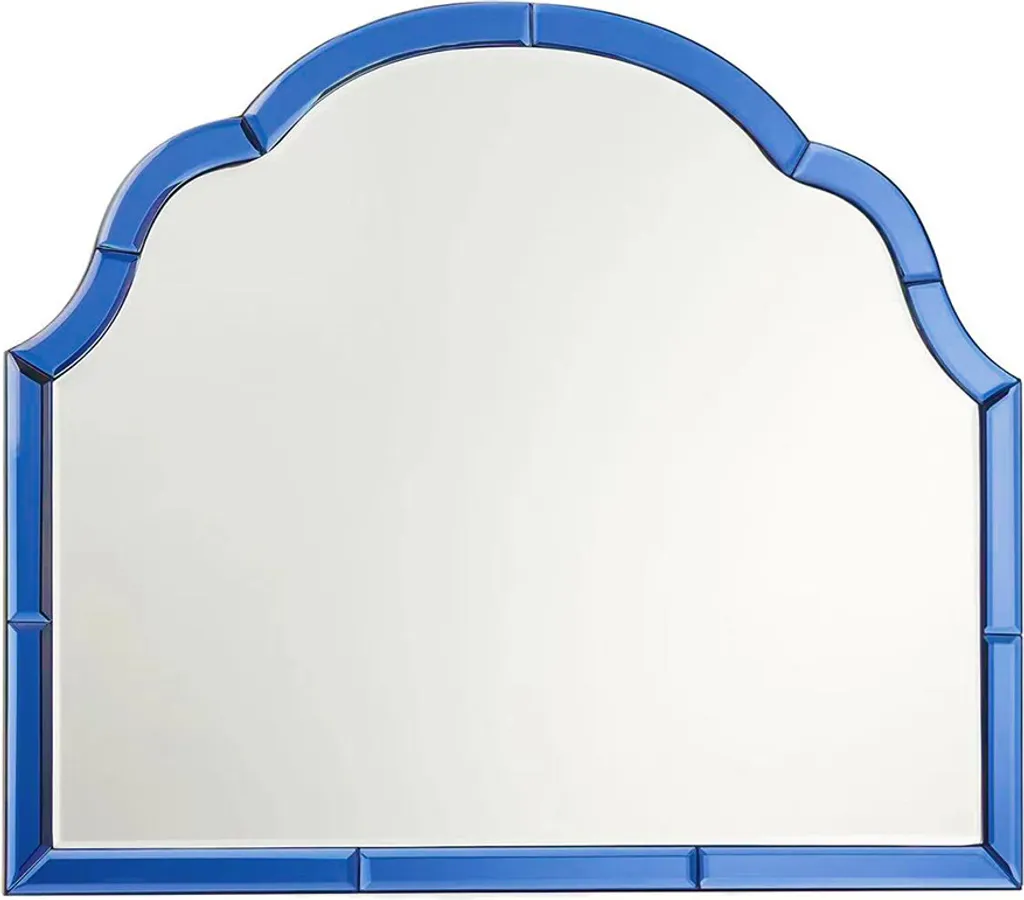 Milton & Oldbrook Montana Blue Miroir Mural 60x50 cm Cadre Design