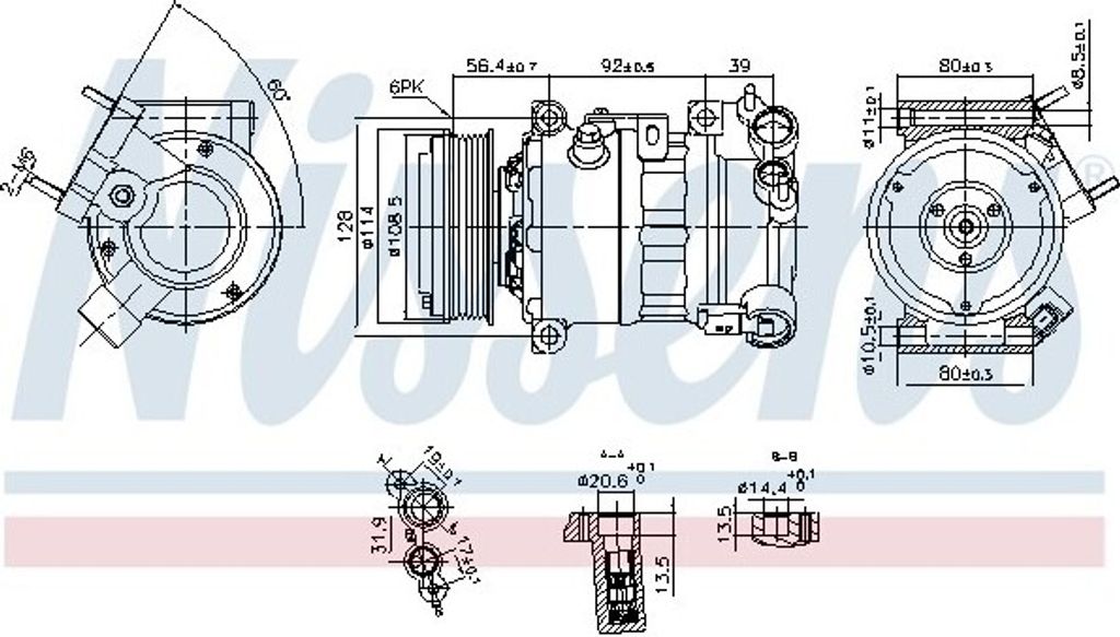 Klimakompressor NISSENS 890599