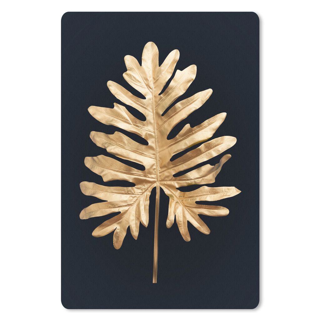 MuchoWow Mauspad Mousepad Gold - Schwarz - Blatt 18x27 cm - Mousepads - Maus Mat - Pad - Mausunterlage