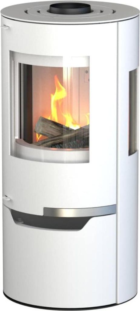 Thermia Kaminofen Hiron Trio Stahl weiß 6 kW Produktbild 
