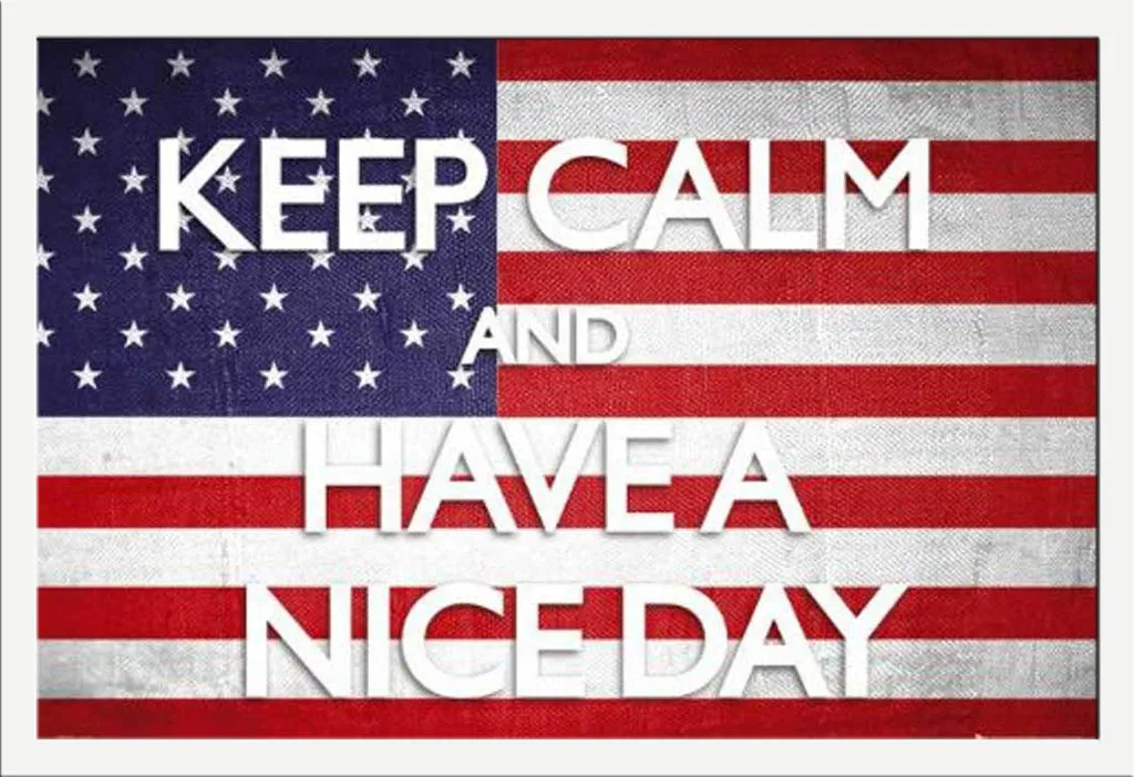 Poster Keep Calm Have a Nice Day Shinsuke Maxi MDF Blanc avec Cadre