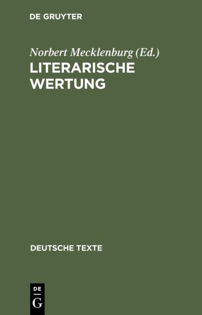 Literarische Wertung