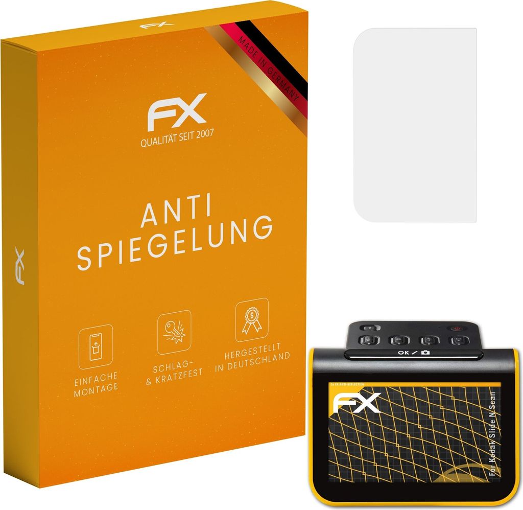 atFoliX FX-Antireflex 3x Schutzfolie kompatibel mit Kodak Slide N Scan Displayfolie