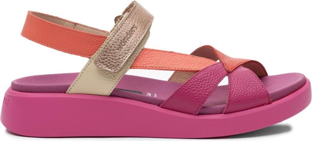 WONDERS Sandalen C6552 Rosa Naturleder Plateau 4 cm Produktbild 