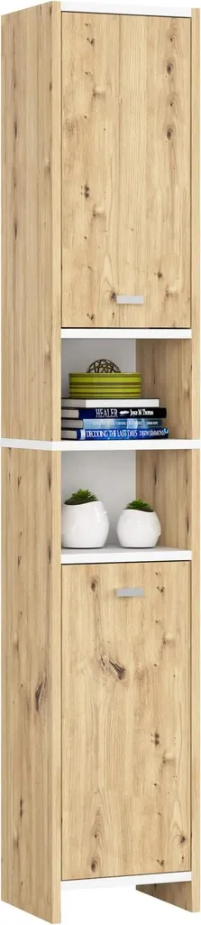 Akord Beti Mobile Bagno Rovere Artigianale 28x32x89 cm - Salvaspazio