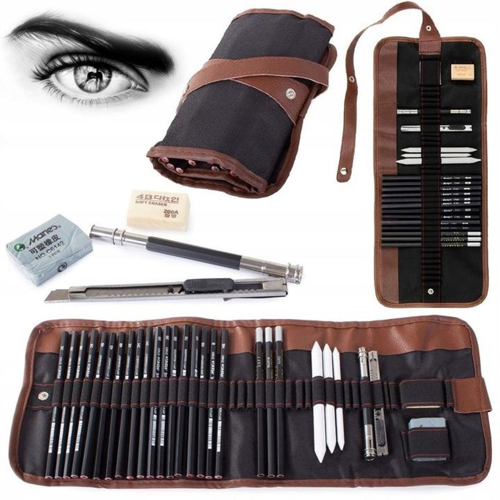 Zeichen- & Skizzier-Set 29-teilig – Profi Set mit Produktbild 