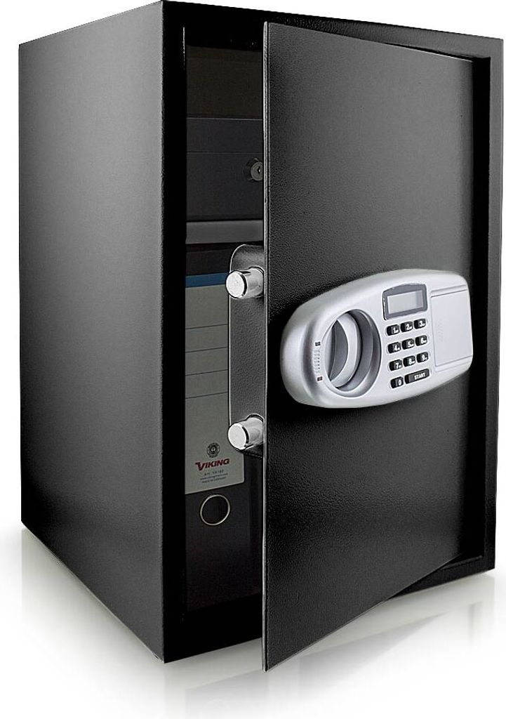 Bituxx Tresor Wandtresor Möbeltresor Safe Aktentresor Geldschrank Maße(B/H/T): 350 mm x 520 mm x 360 mm - Türstärke: 4 mm Schwarz MS-12662