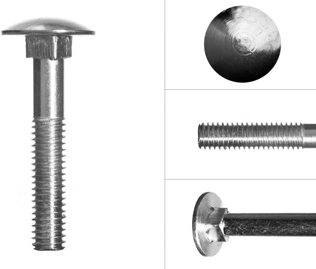 Schlossschrauben Edelstahl M10 x 50 mm - 25 Stück