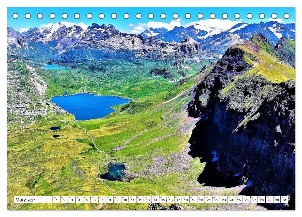 Majestätische Alpen (Tischkalender 2027 DIN A5 quer), CALVENDO Monatskalender