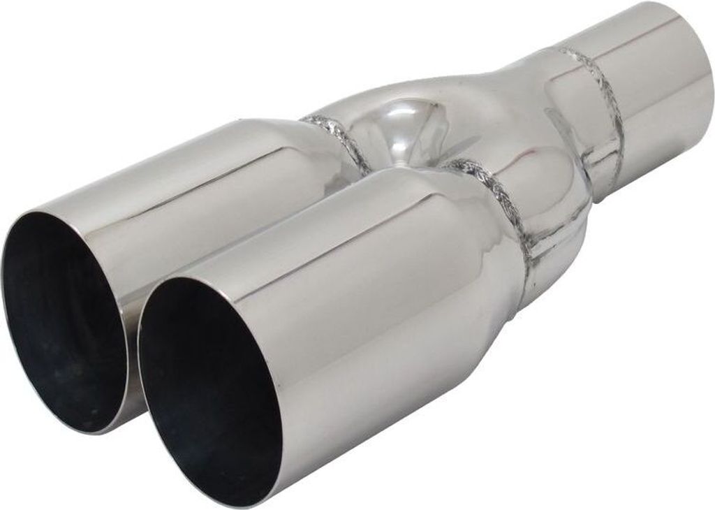Novus Endrohr zum Anschweißen 2 x 76mm RL-Design Y-Endrohr Produktbild 