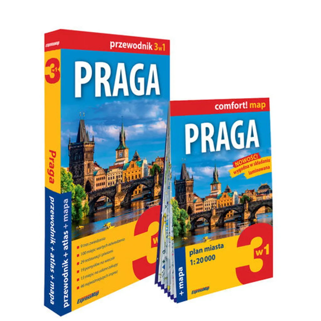 Prague Guide et Carte 3en1 Expressmap : Atlas robuste et ultra complet