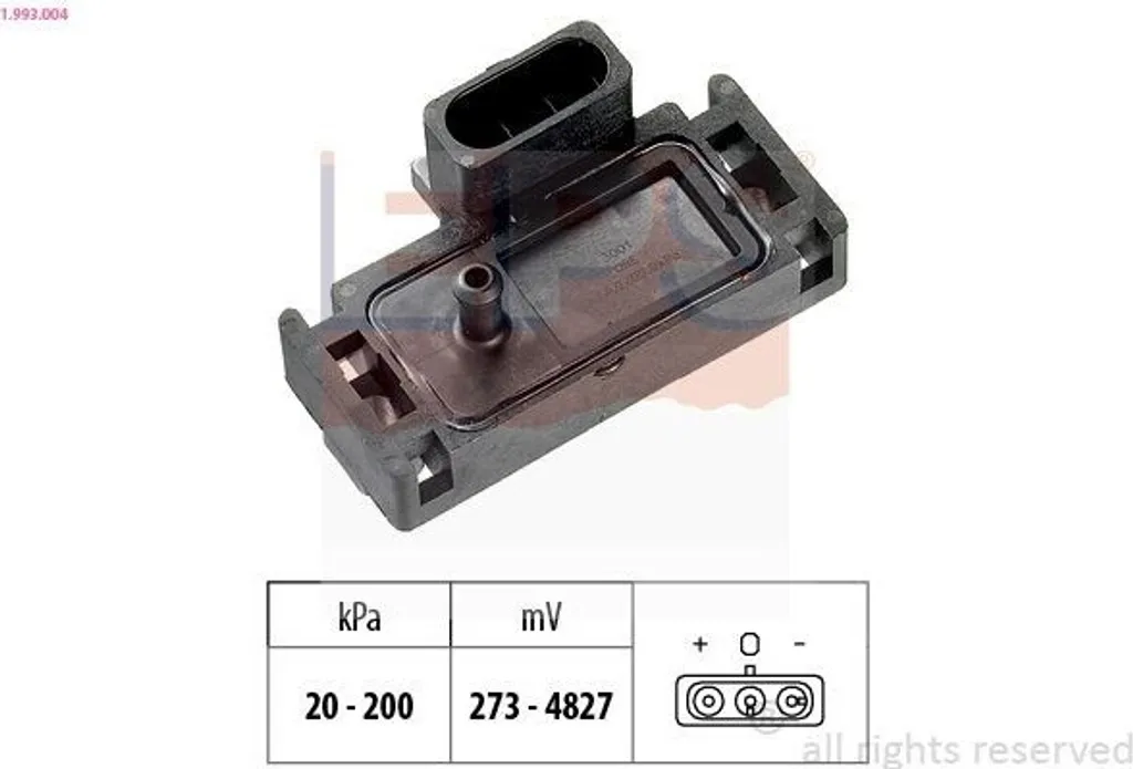 Capteur de pression d'air EPS 1.993.004 pour OPEL Movano Fourgon X70