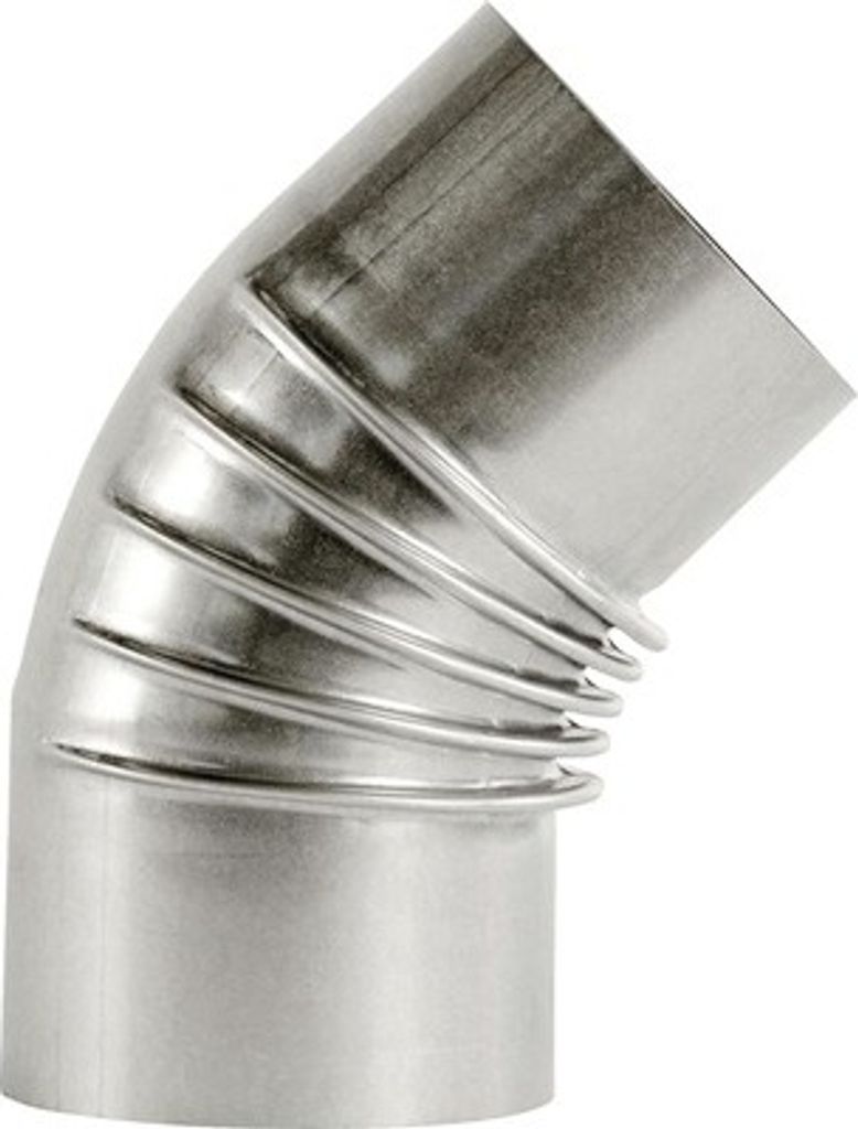 Bogen 45 ° Ø 110 mm Stahlblech Verzinkt silber speziell für Produktbild 
