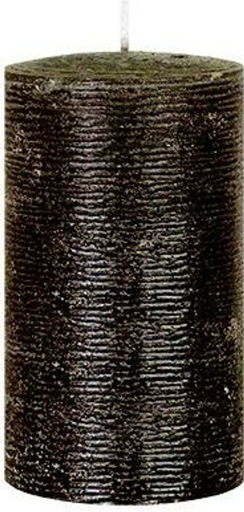Rustikale durchgefärbte Kerze Schoko, 100 x 60 mm, Stumpenkerze, rußarm, tropffrei, RAL Kerzengüte Qualität