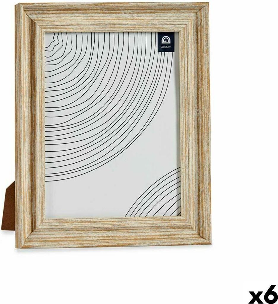 Fotorahmen Kristall Gold Holz Braun Kunststoff (26 x 2 x 31 cm) (6 Stück)