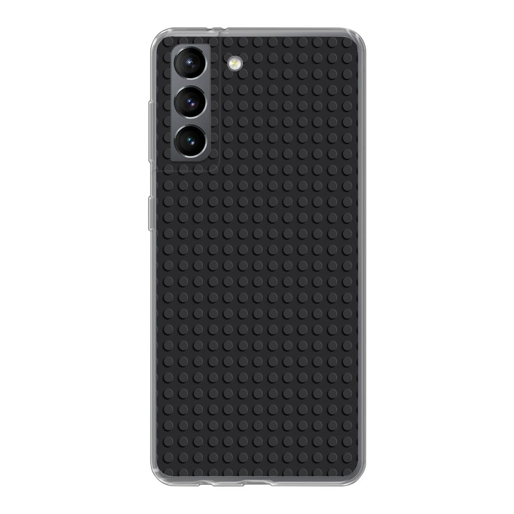 MuchoWow Handyhülle Schutzhülle Hülle für Samsung Galaxy S21 Bild - Schwarz Silikon Softcase Handy Hülle - Softcase