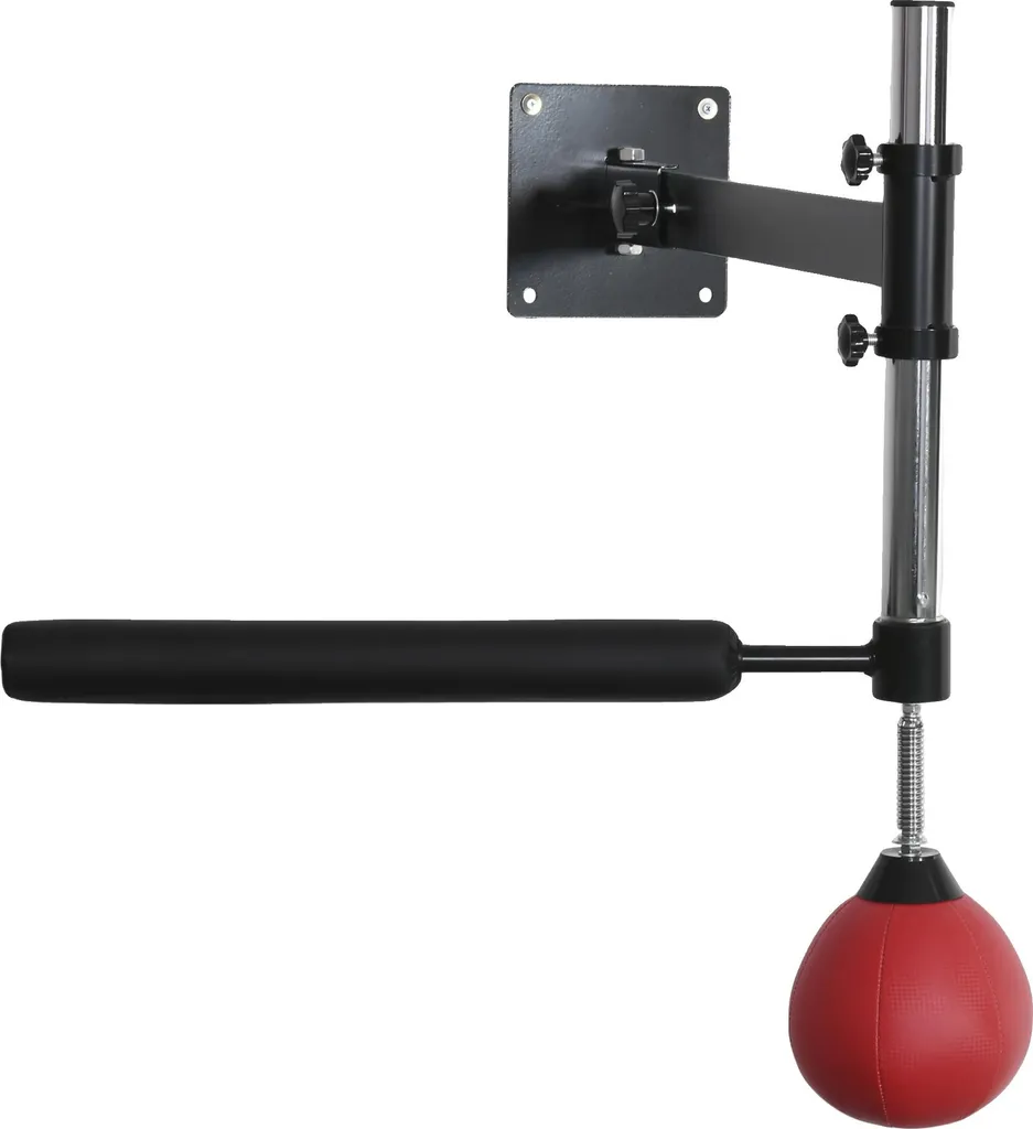 Speed Ball Pivotant Design Noir - Réglable 120-160cm - Réflexes Boxe