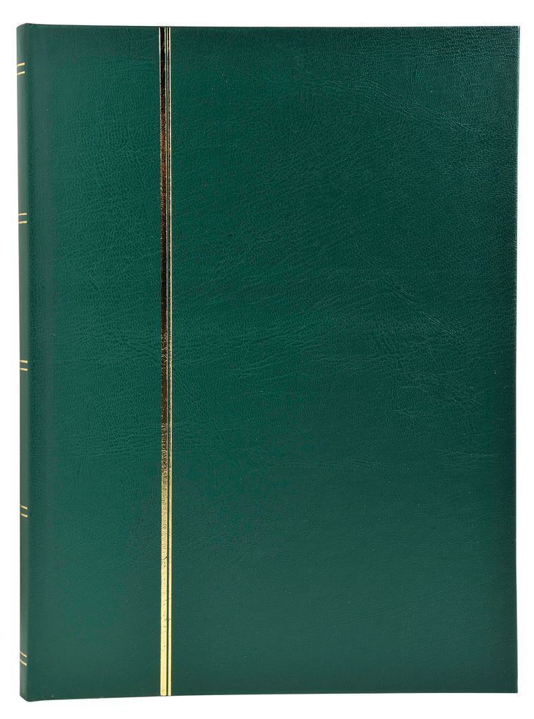 Exacompta Album de timbres simili-cuir 48 p. noires 22,5x30,5 cm Vert 26155E