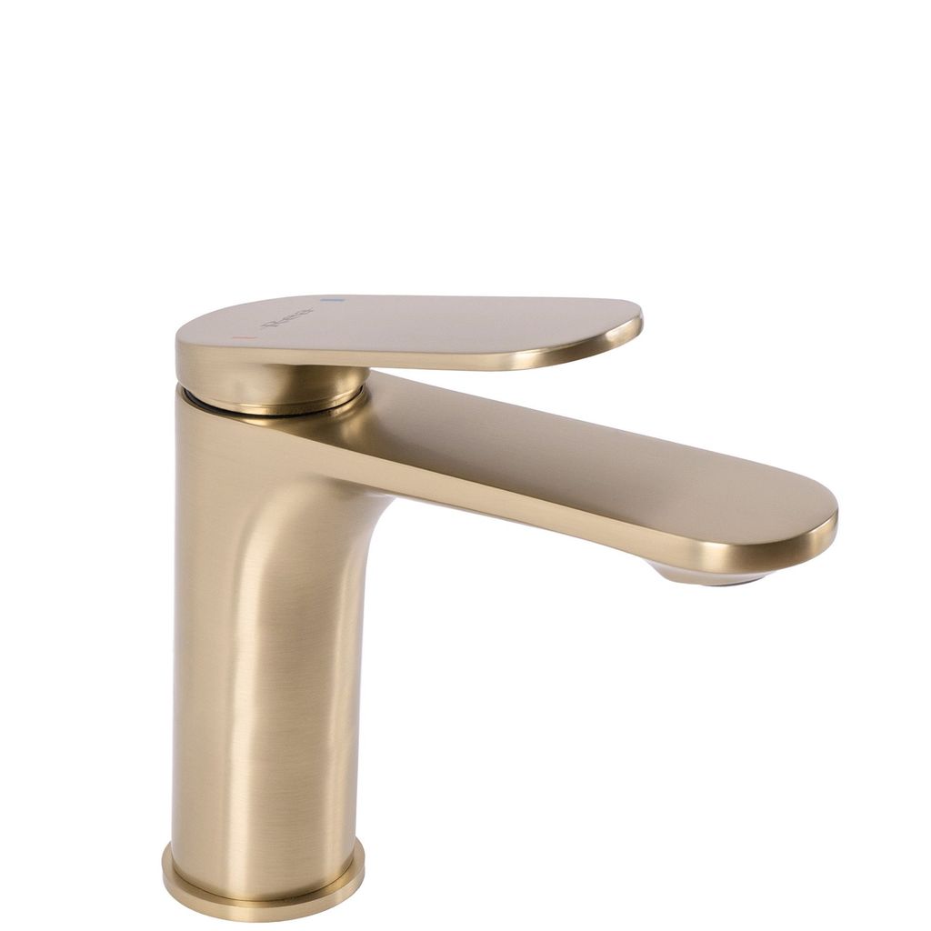 Rea Waschbeckenarmatur Marco Low Brush Gold Produktbild 