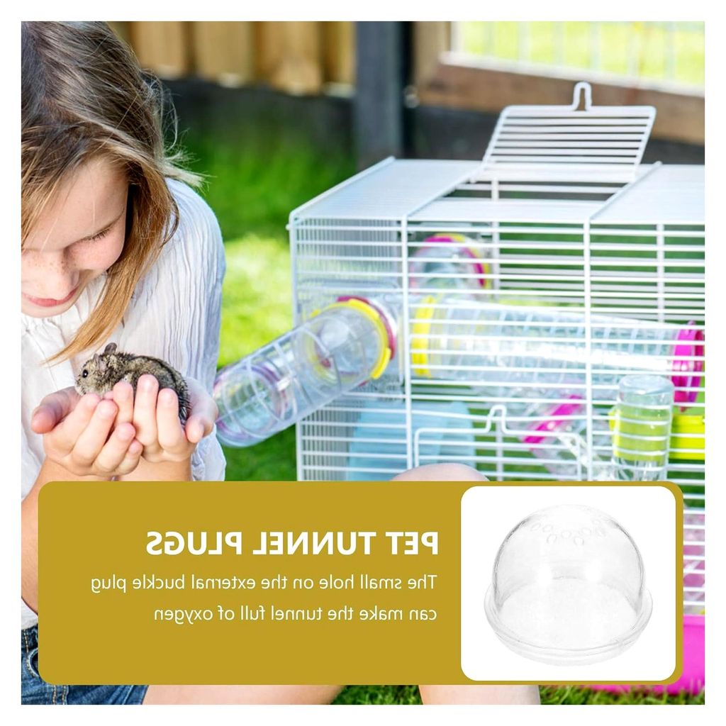 3 Stück Außenstecker für Hamstertunnel Kunststoff Tunnelstopfen für Hamsterkäfig Praktisches Kleintierzubehör zum Schutz vor Ausbruch
