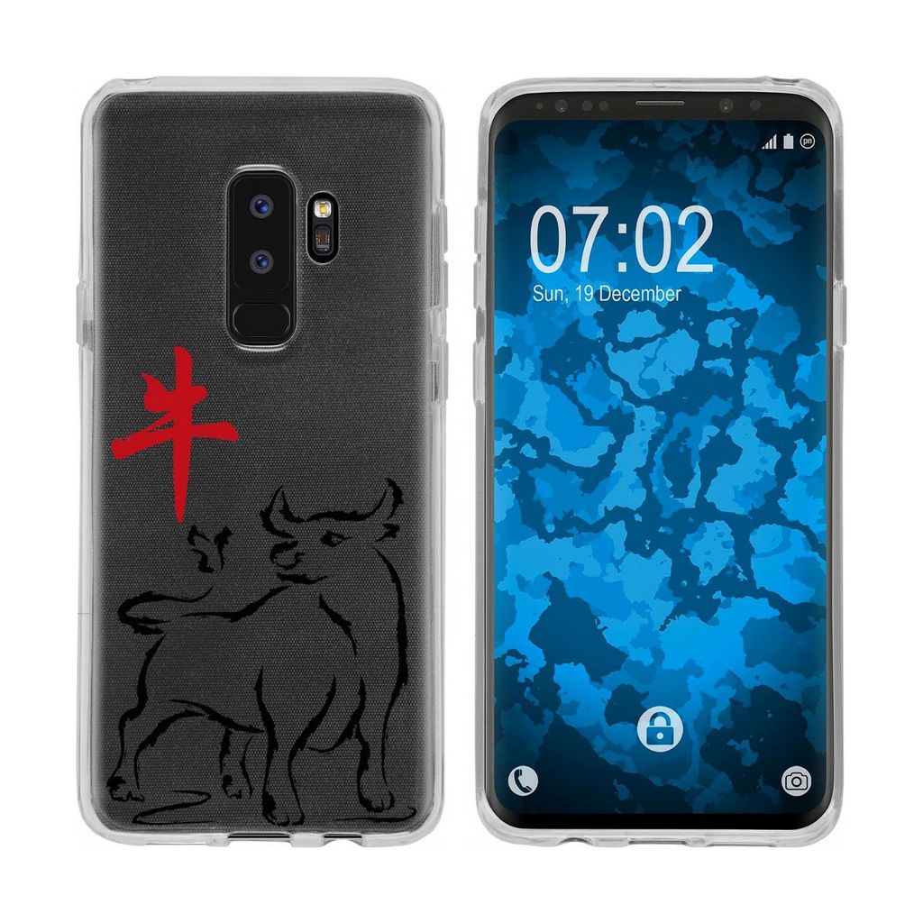 PhoneNatic Case kompatibel mit Samsung Galaxy S9 Plus Silikon-Hülle Tierkreis Chinesisch M2