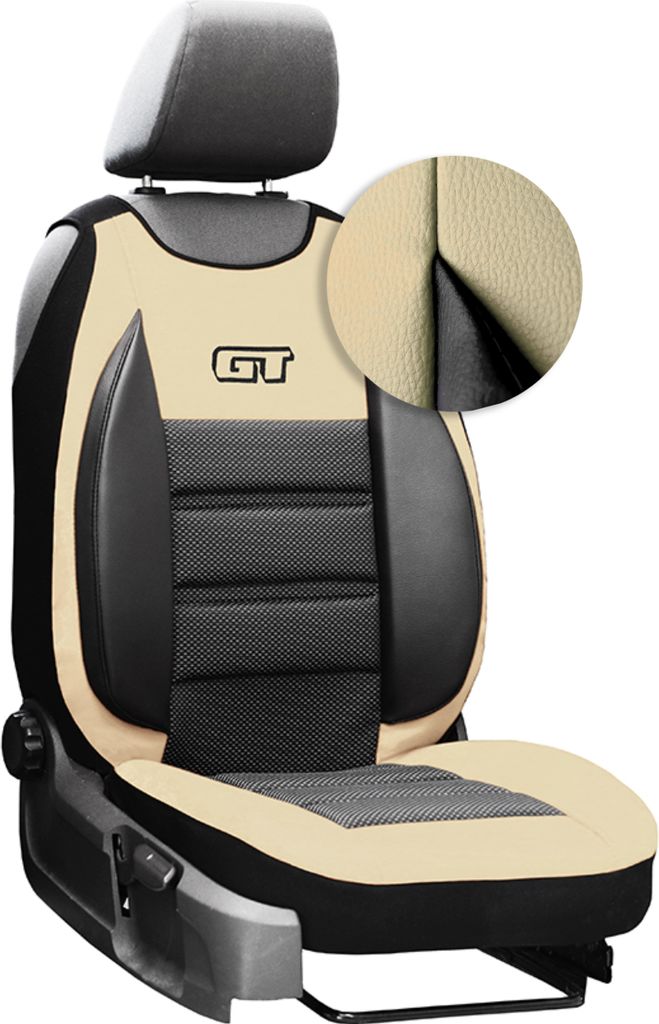 Autositzbezüge x1 - Autositzschoner Universalgröße - Sitzauflage Auto - Sitzbezug Auto Fahrersitz - Matte für Sitze im Auto – Beige