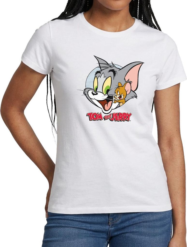 Spreadshirt Tom Und Jerry Verschmust Frauen T-Shirt, S, Weiß