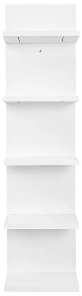 Étagère d'exposition pour chambre et salon : 5 niveaux de rangement blanc