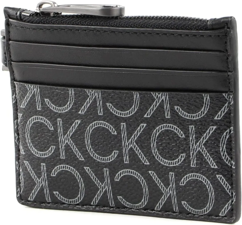 Porte-cartes Zippé Calvin Klein Subtle Mono Noir pour Homme et Femme