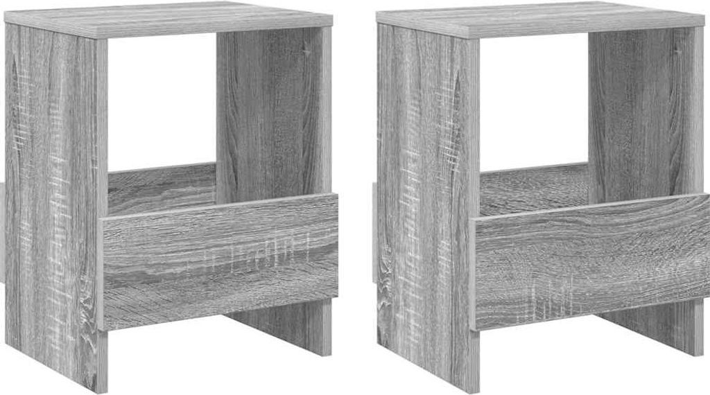 Magazinregal 2 pcs Graues Sonoma 35 x 30 x 45 cm