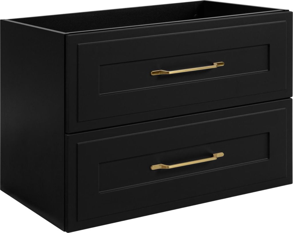 RODAN | Badezimmerschränk - 80 cm - Schwarz Matt - Produktbild 