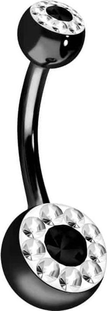 Bauchnabelpiercing Chirurgenstahl Bananabell MULTIKRISTALL