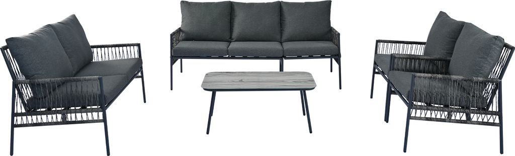 Merax Rattan Gartenlounge Set 7 Personen, 5-tlg. Sitzgruppe Produktbild 8