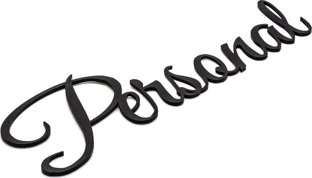 Personal Türschild Schriftzug Firma Name 3D Wandschild Selbstklebend Schwarz